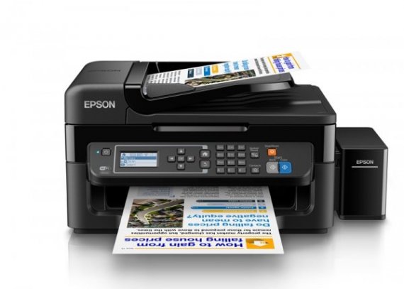 изображение МФУ Epson L565 с СНПЧ и чернилами Lucky Print