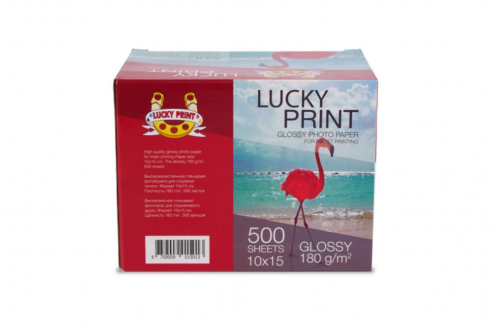 изображение Глянцевая фотобумага Lucky Print (10*15, 180г/м2),500 листов - изображение 1