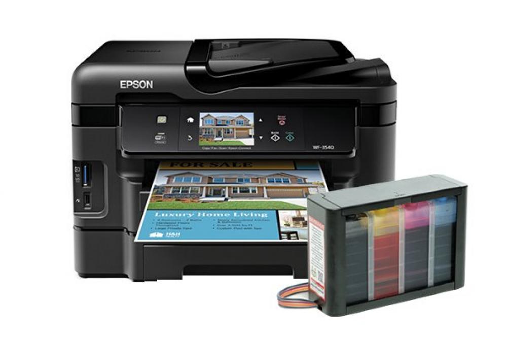 изображение БФП Epson Workforce WF-3540 Refurbished з СБПЧ HighTech - зображення 1