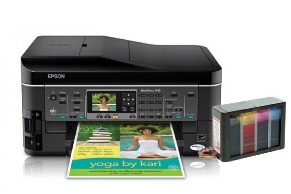 изображение МФУ Epson WorkForce 545 Refurbished с СНПЧ HighTech - изображение 1