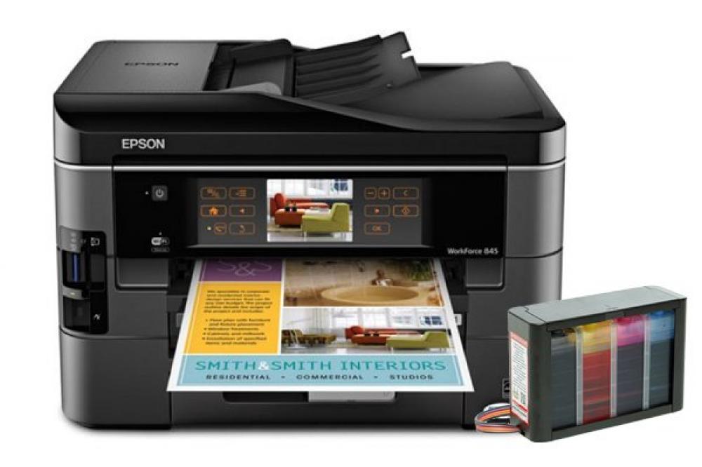 изображение МФУ Epson WorkForce 845 Refurbished с СНПЧ HighTech - изображение 1
