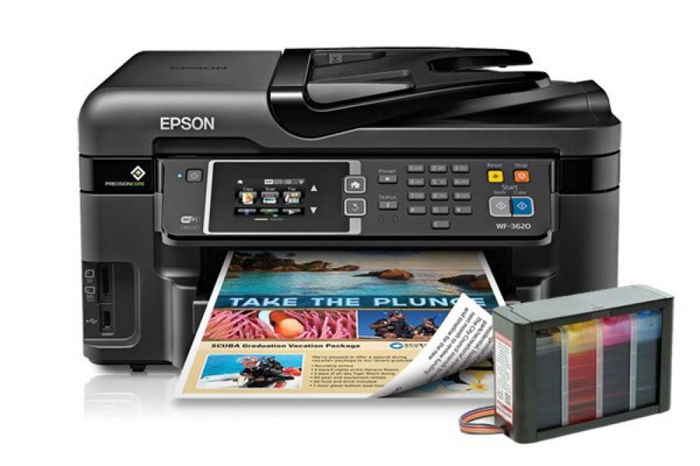 изображение МФУ Epson Workforce WF-3620 Refurbished c СНПЧ HighTech - изображение 1