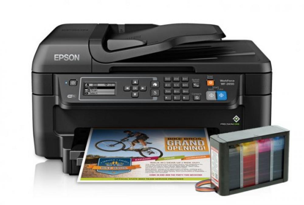изображение МФУ Epson Workforce WF-2650 Refurbished с СНПЧ High Tech - изображение 1
