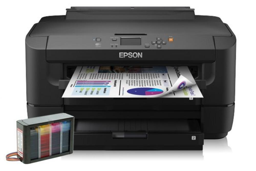 изображение Принтер Epson WorkForce WF-7110DTW з СБПЧ High Tech - зображення 1