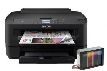 Принтер Epson WorkForce WF-7210DTW с СНПЧ Hightech