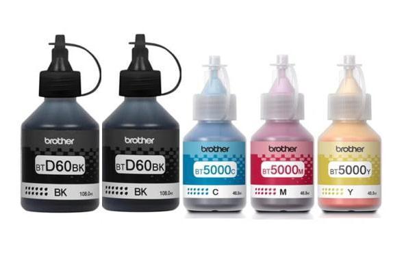 изображение Комплект оригинальных чернил для Brother DCP-T820DW (2 черных 108мл + 3 цветных по 48.8мл)