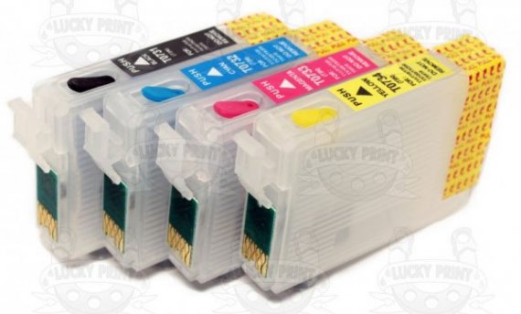 изображение Перезаправляемые картриджи Epson C1750N с чипами