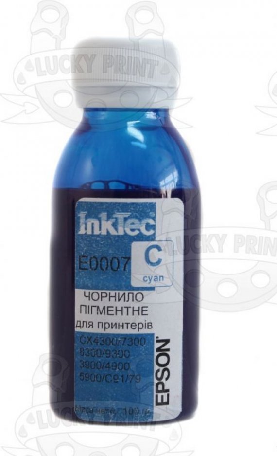 изображение Пигментные чернила IT E0007 InkTec Cyan (100 ml) для Epson
