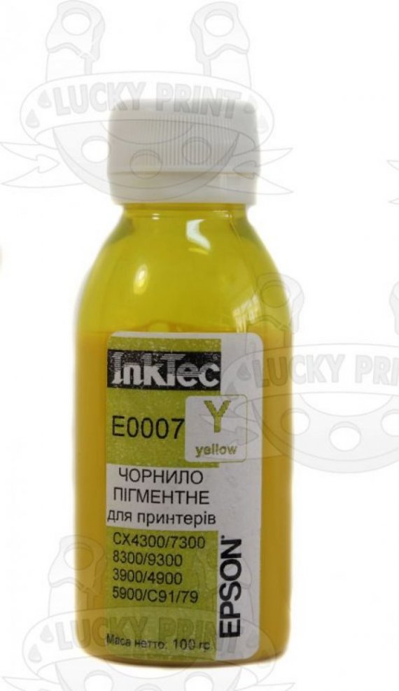 изображение Пигментные чернила IT E0007 InkTec Yellow (100 ml) для Epson