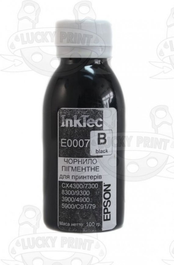 изображение Пигментные чернила IT E0007 InkTec Black (100 ml) для Epson