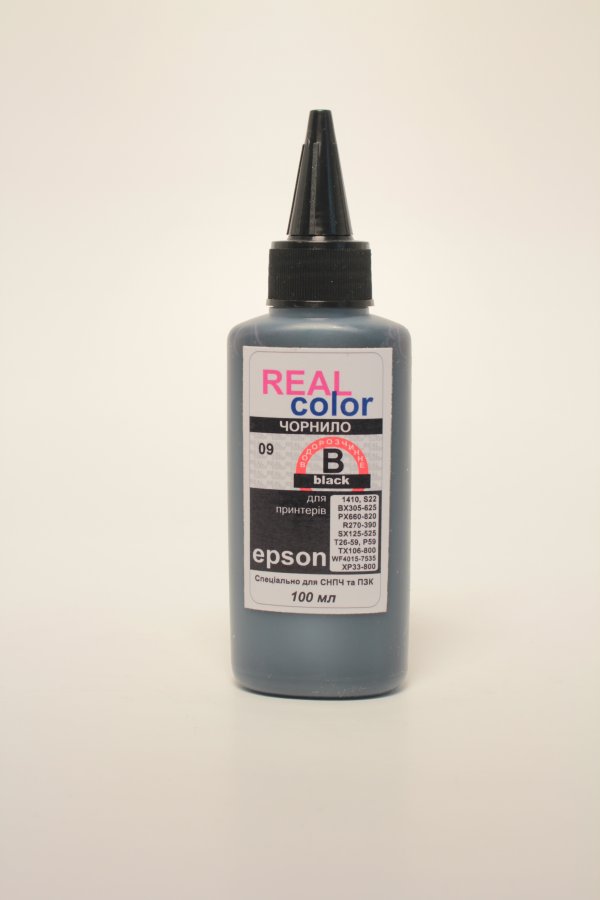 Фоточернила (водорастворимые) для Epson RealColor Black (100 ml)