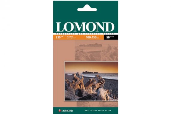 изображение Матовий фотопапір Lomond (10*15,230 г/м2), 50 аркушів