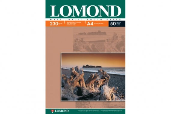 изображение Матовий фотопапір Lomond(А4,230 г/м2), 50 аркушів