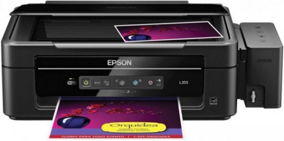 изображение МФУ Epson L355 с СНПЧ и чернилами Lucky Print