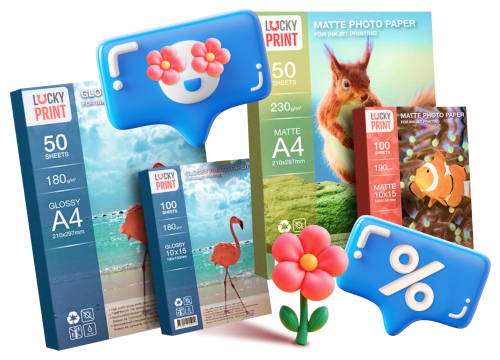 25% скидки на фотобумагу Lucky Print! Промокод: LUCKY25 25% знижки на фотопапір Lucky Print! Промокод: LUCKY25