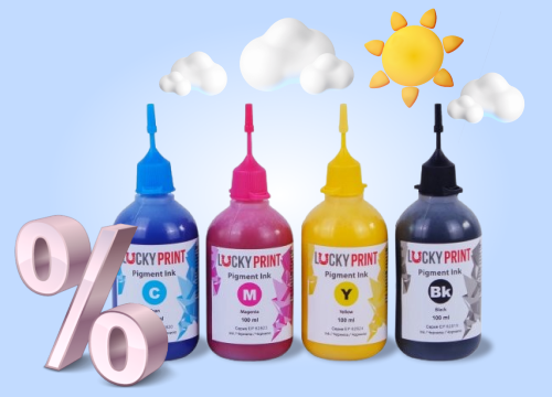 Весенние скидки до 20% на чернила Lucky Print! Выбирайте свой объем Весняні знижки до 20% на чорнило Lucky Print! Обирайте свій об'єм