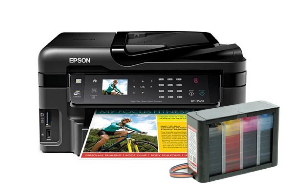 изображение БФП Epson Workforce WF-3520DWF Refurbished з СБПЧ HighTech - зображення 1