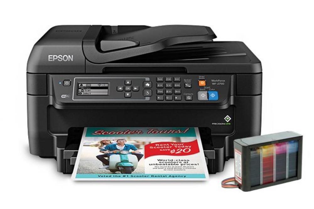 изображение МФУ Epson WorkForce WF-2750 Refurbished с СНПЧ HighTech - изображение 1