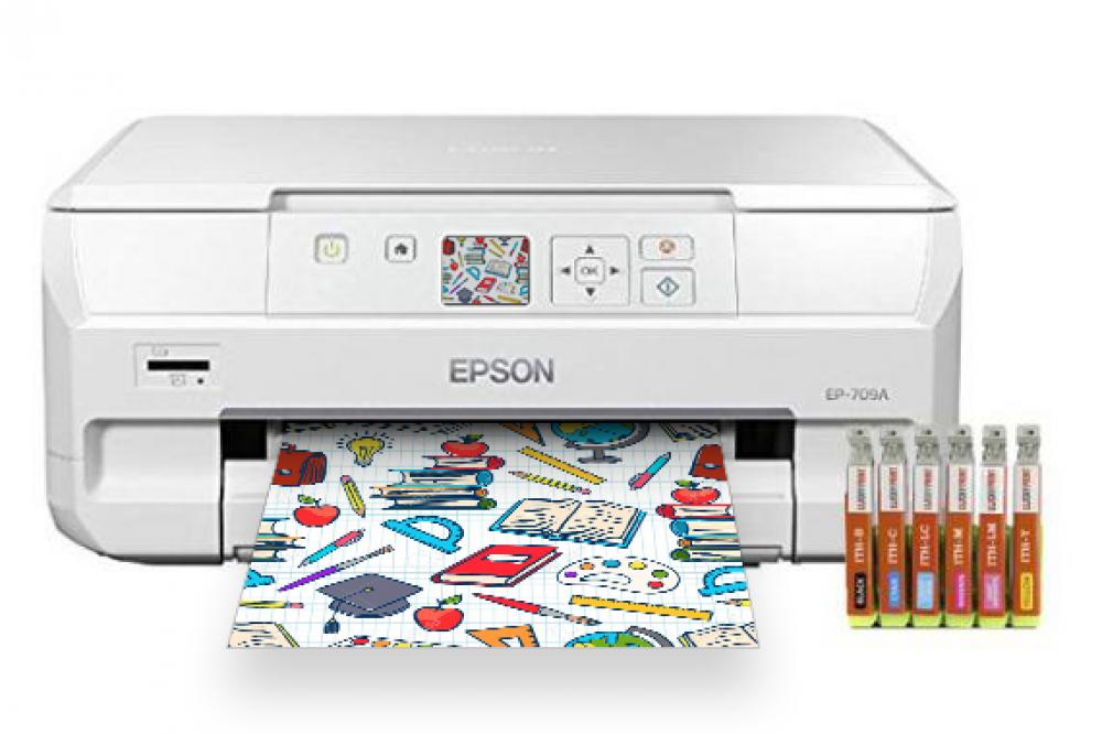 изображение МФУ Epson Colorio EP-709A с картриджами Lucky Print - изображение 1