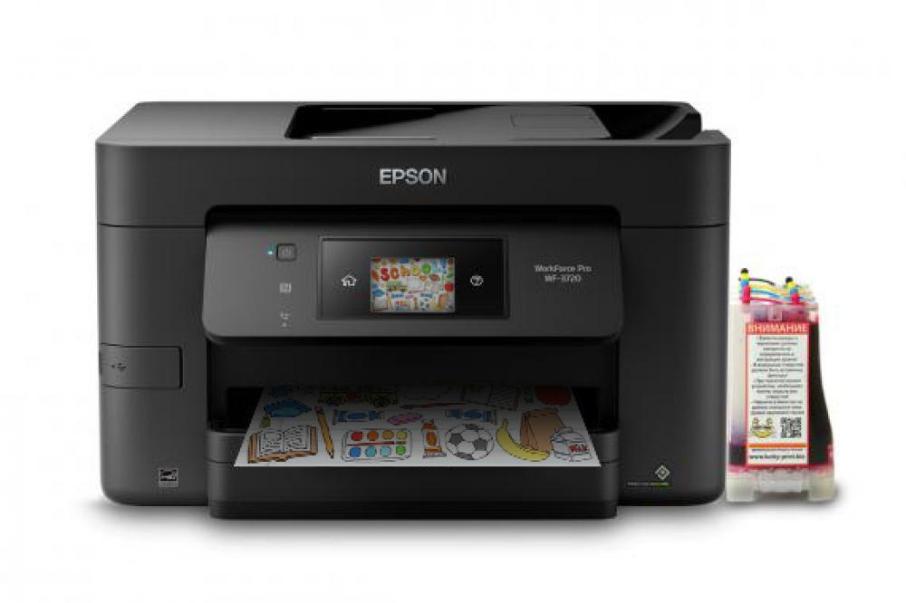 изображение МФУ Epson WorkForce Pro WF-3720 с СНПЧ Standart - изображение 1