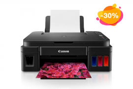 МФУ Canon PIXMA G2411 с СНПЧ и чернилами Lucky Print