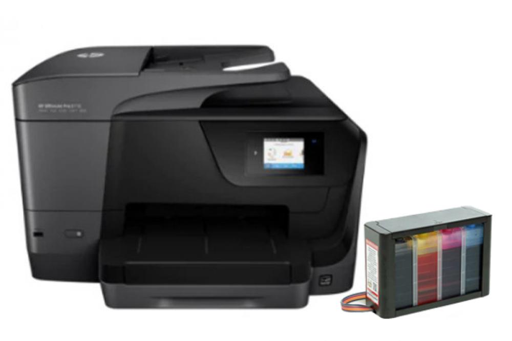 изображение МФУ HP OfficeJet Pro 8710 с СНПЧ Hightech - изображение 1