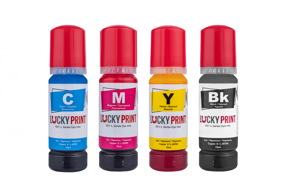 изображение Світлостійке чорнило Lucky Print для Epson серії L  (4*70 ml)