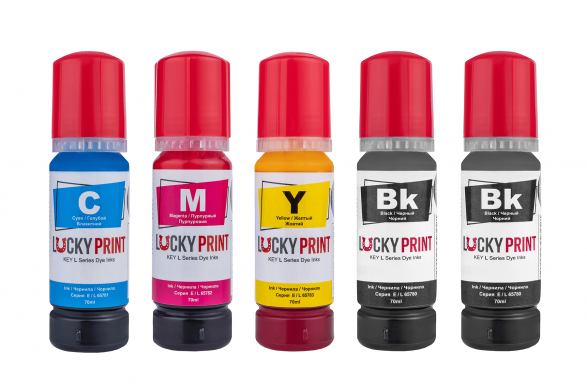 изображение Світлостійке чорнило Lucky Print для Epson серії L  (5*70 ml)