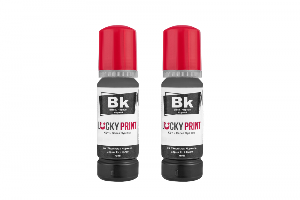 изображение Світлостійке чорнило Lucky Print для Epson серії L Black (2*70 ml)